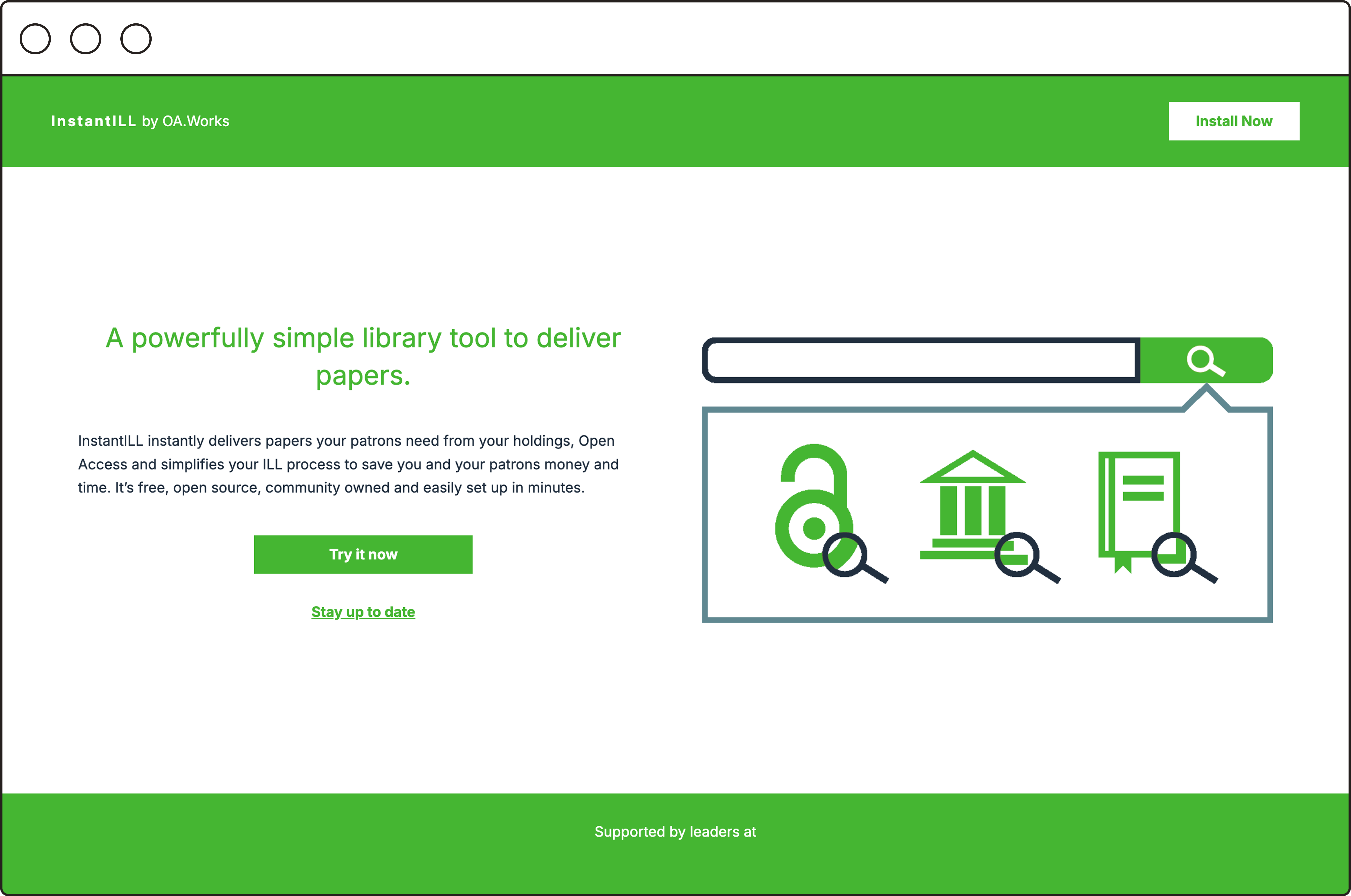 Screenshot of InstantILL